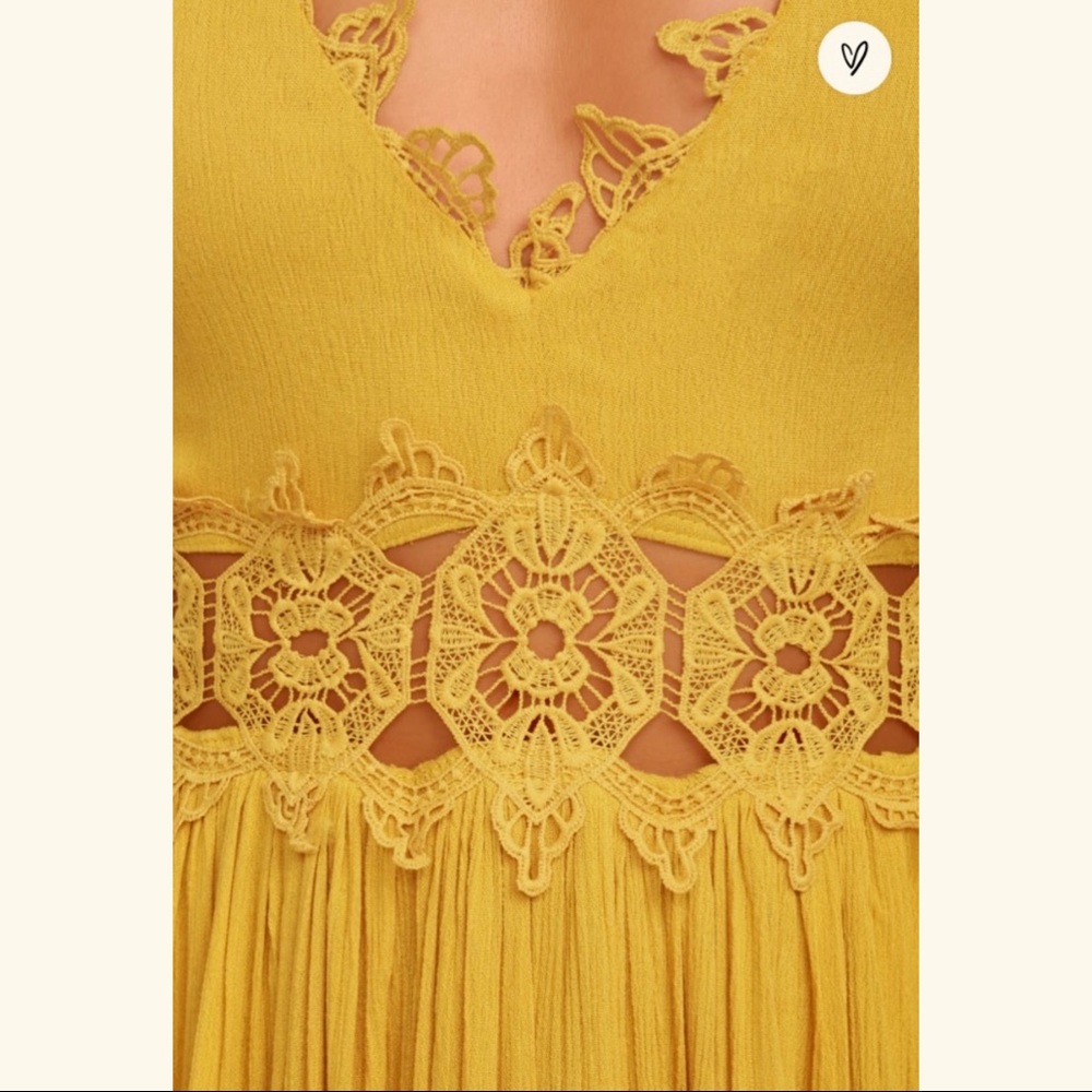 This is Love Mustard Yellow Lace Maxi Dress |Lulus - Picture 3 of 11
